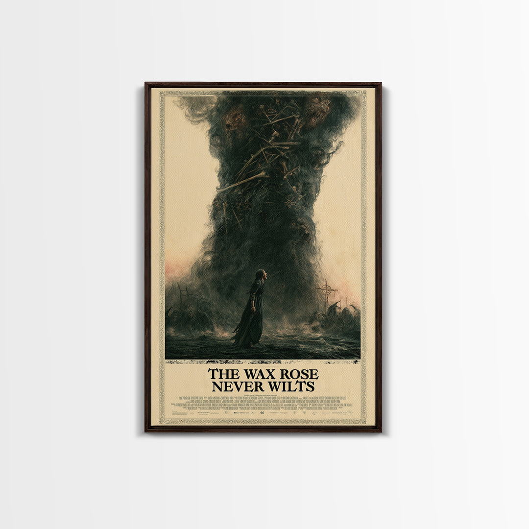 The Wax Rose Never Wilts, English Language Horror Movie Poster, Dark Romantic Horror Art, Cult Horror Poster, Canvas Print