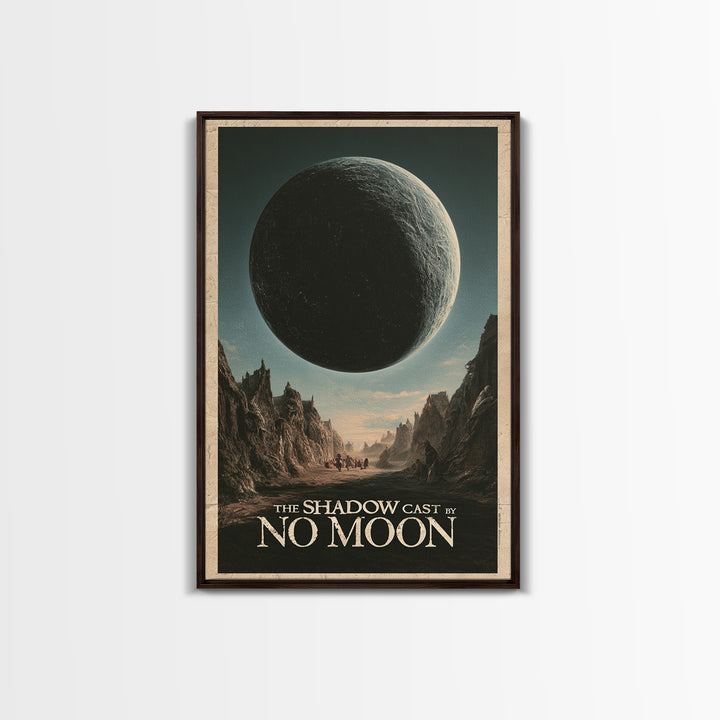 The Shadow Cast By No Moon, English Language Horror Movie Poster, Gothic Nightmare Art, Classic Monster Poster, Canvas Print