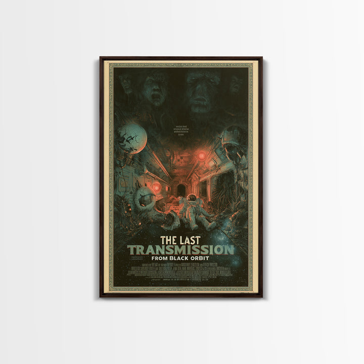 The Last Transmission From Black Orbit, English Language Horror Movie Poster, Dark Romantic Horror Art, Cult Horror Poster, Canvas Print