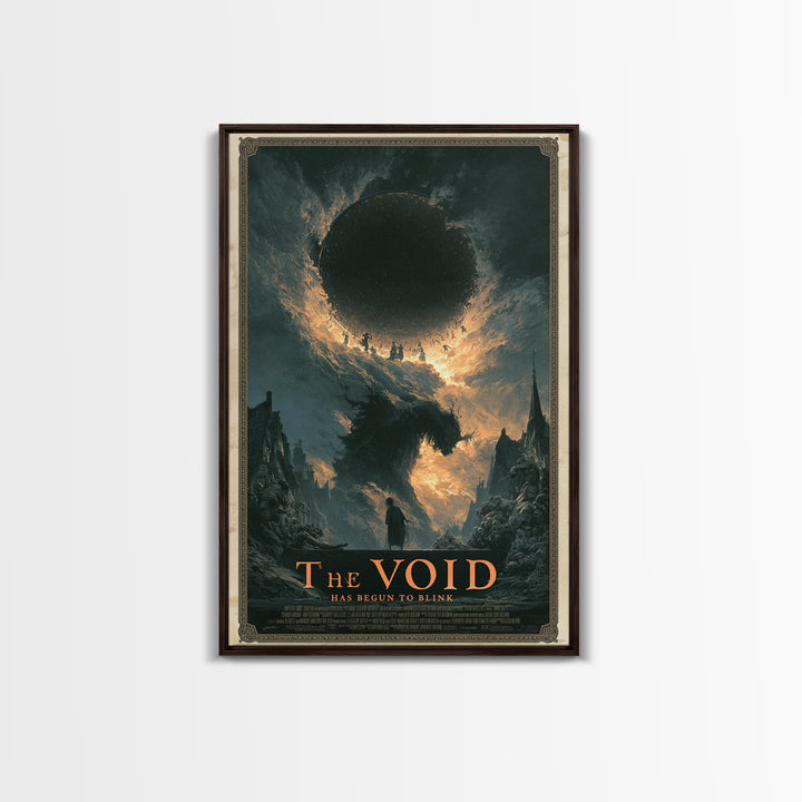 The Void Has Begun To Blink, English Language Horror Movie Poster, Gothic Nightmare Art, Cult Horror Poster, Canvas Print