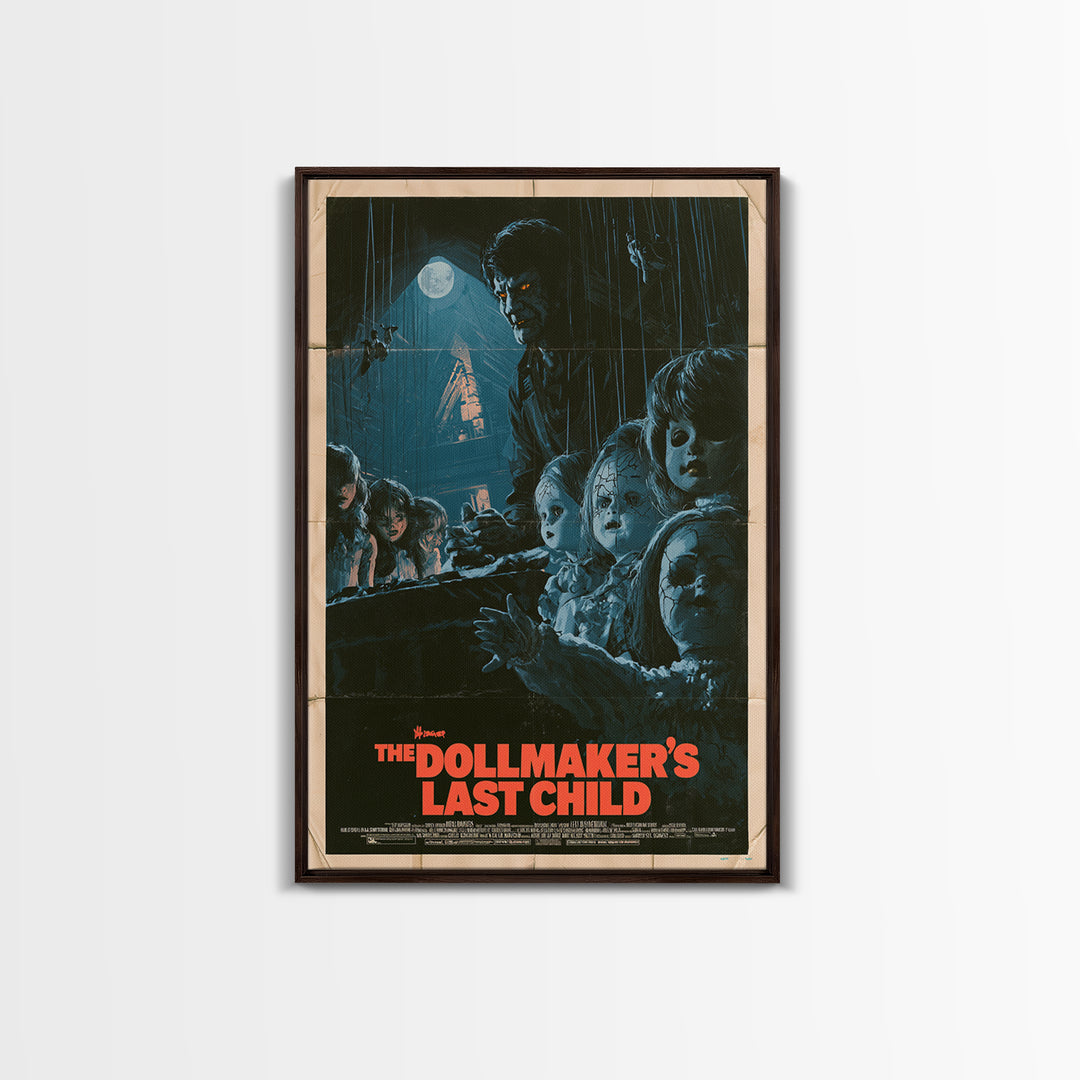 The Dollmaker'S Last Child, English Language Horror Movie Poster, 1970s Horror Art, Classic Monster Poster, Framed Canvas Print