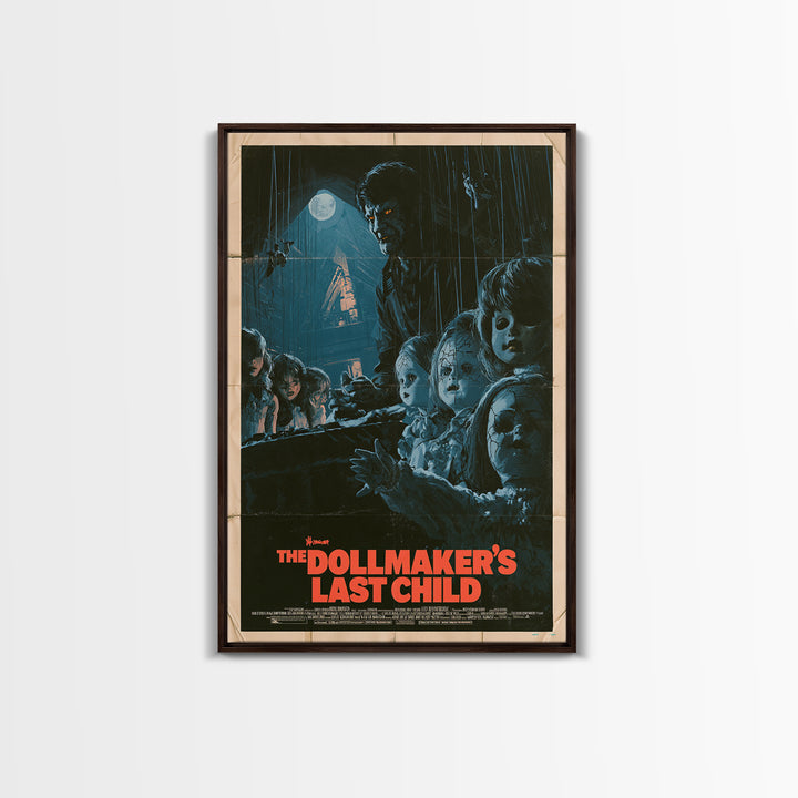 The Dollmaker'S Last Child, English Language Horror Movie Poster, 1970s Horror Art, Classic Monster Poster, Framed Canvas Print