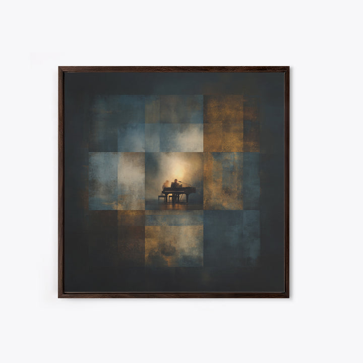 Album Cover Abstract Grid Canvas Print, Music Studio Art, Painting from Photo, Studio Decor, Abstract Art, Rhythm, MSA-1x1-18