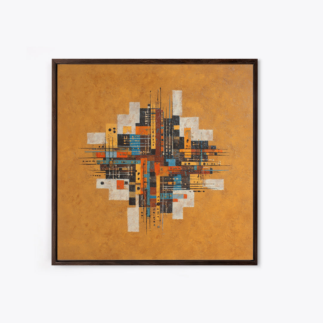 Abstract Rhythm Lines Like Painted Music Canvas Print, Music Studio Art, Custom Painting, Studio Decor, Abstract Art, Rhythm, MSA-1x1-23