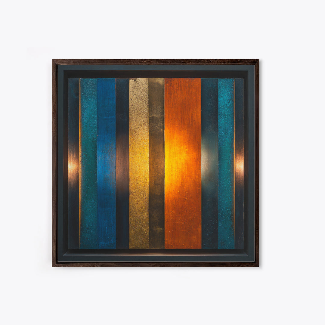 Abstract Sound Wave Framed Canvas Print, Music Studio Art, Digital Wall Art, Studio Decor, Rhythm, Commission Painting, MSA-1x1-28