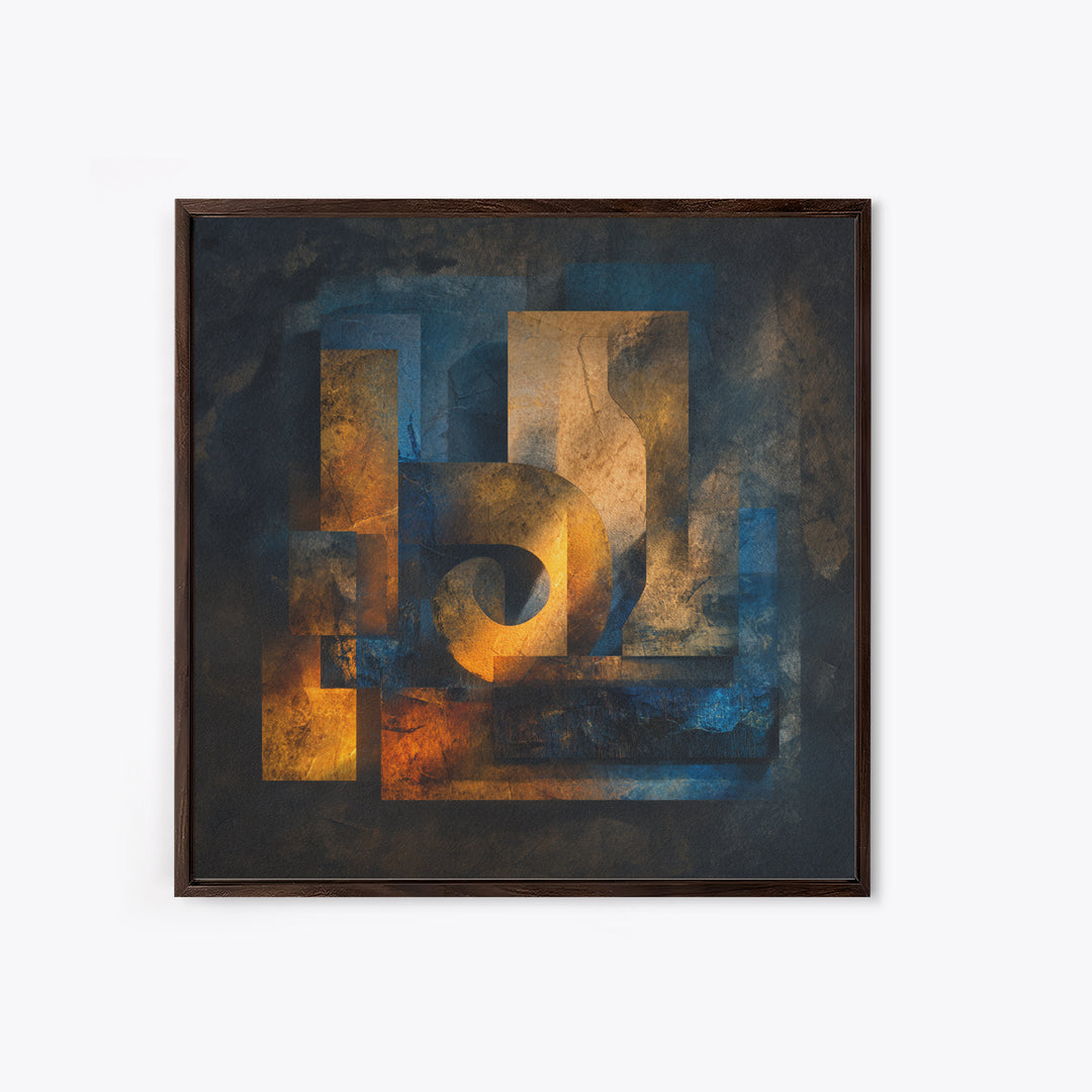 Musical Notes as Abstract Floating Shapes Without Framed Canvas Print, Music Studio Art, Teen Room Decor, Studio Decor, Rhythm, MSA-1x1-84