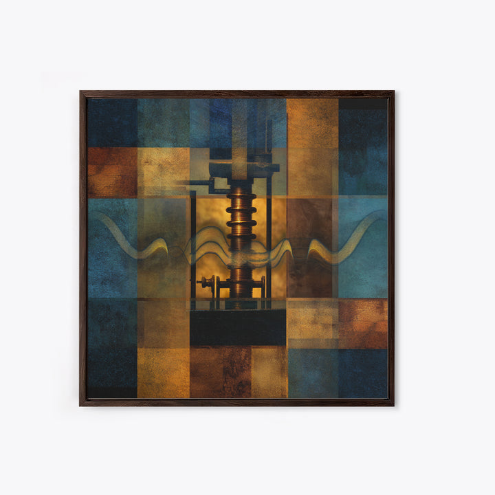 Album Cover Abstract Grid Canvas Print, Music Studio Art, Music Lover Gift, Studio Decor, Fine Art, Rhythm, Textured Painting, MSA-1x1-90