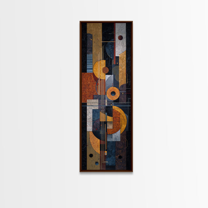 Album Cover Abstract Grid Framed Canvas Print, Music Studio Art, Personalized Art, Studio Decor, Abstract Art, Rhythm, MSA-1x3-30