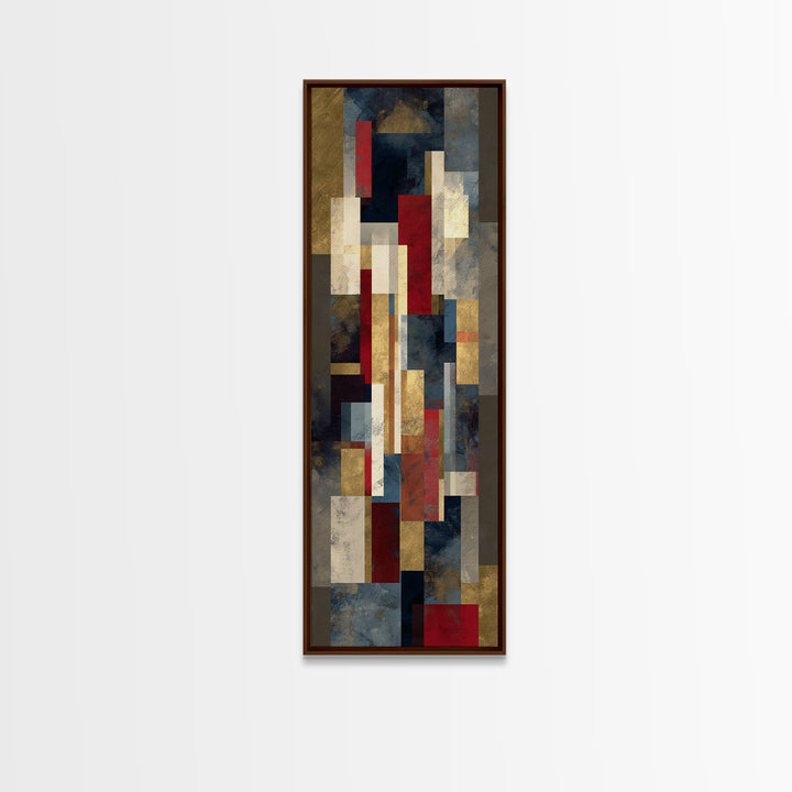 Album Cover Abstract Grid Framed Canvas Print, Music Studio Art, Personalized Art, Studio Decor, Abstract Art, Rhythm, MSA-1x3-54