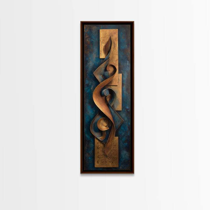 Musical Notes as Abstract Floating Shapes Without Canvas Print, Music Studio Art, Music Poster, Studio Decor, Abstract Art, MSA-1x3-72