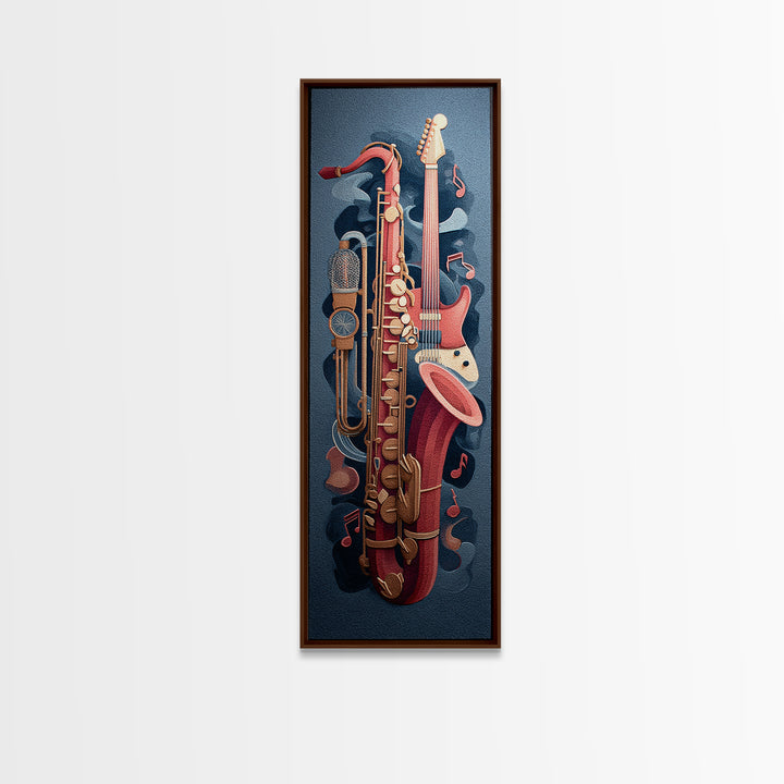 Soundproof Foam Pattern Transformed into Art Framed Canvas Print, Music Studio Art, Painting from Photo, Studio Decor, Rhythm, MSA-1x3-79