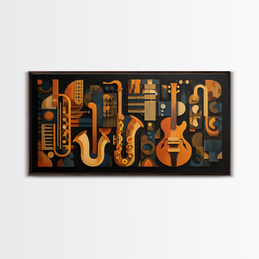 Soundproof Foam Pattern Transformed into Art Canvas Print, Music Studio Art, Studio Decor, Oil Painting, Rhythm, MSA-2x1-39