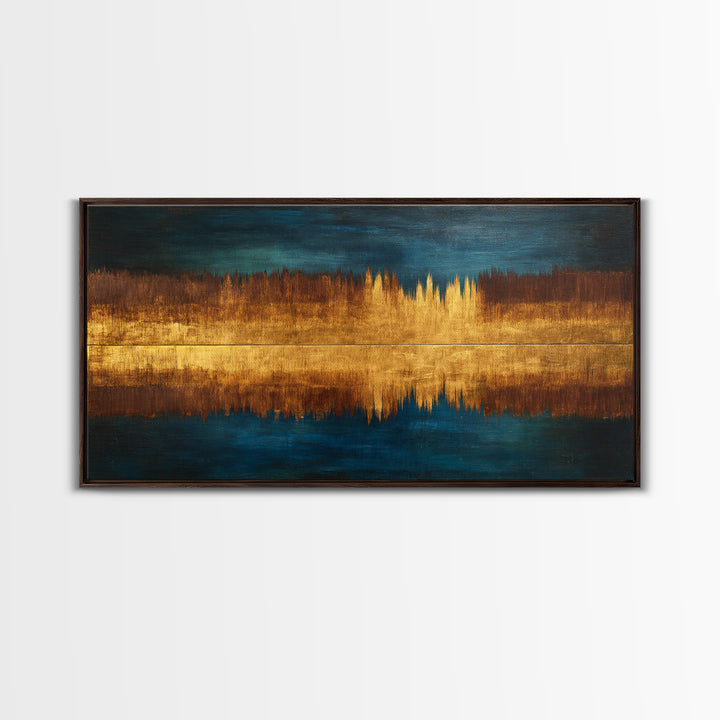 Abstract Sound Wave Framed Canvas Print, Music Studio Art, Custom Painting, Studio Decor, Abstract Art, Rhythm, Man Cave Decor, MSA-2x1-72