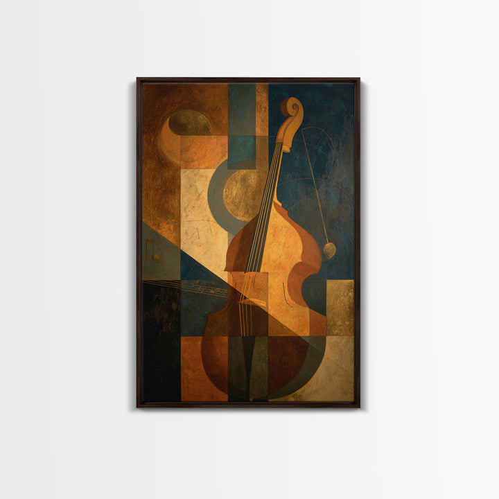 Musical Notes as Abstract Floating Shapes Without Framed Canvas Print, Music Studio Art, Printable Art, Studio Decor, Rhythm, MSA-2x3-68