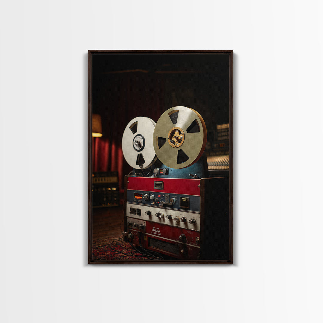 Recording Tape Reel Canvas Print, Music Studio Art, Wall Decor, Studio Decor, Rhythm, Wall Art Printable, Digital Download Art, MSA-2x3-70