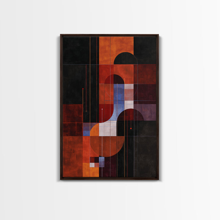 Album Cover Abstract Grid Framed Canvas Print, Music Studio Art, Music, Studio Decor, Abstract Art, Rhythm, Recording Studio, MSA-2x3-74