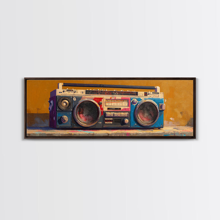 Hip Hop Boombox Canvas Print, Music Studio Art, Digital Download Art, Studio Decor, Fine Art, Rhythm, Music Lover Gift, MSA-3x1-33