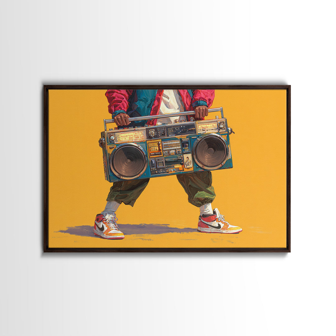 Hip Hop Boombox Canvas Print, Music Studio Art, Music Posters, Studio Decor, Fine Art, Rhythm, Music Lover, Gallery Decor, MSA-3x2-21