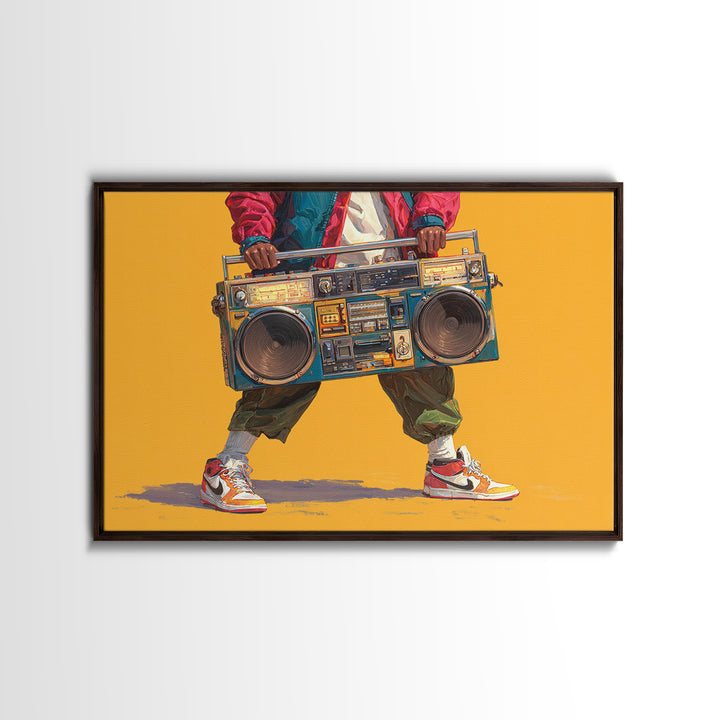 Hip Hop Boombox Canvas Print, Music Studio Art, Music Posters, Studio Decor, Fine Art, Rhythm, Music Lover, Gallery Decor, MSA-3x2-21