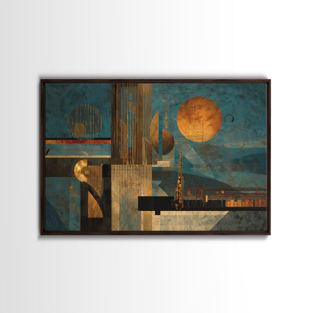 Album Cover Abstract Grid Canvas Print, Music Studio Art, Custom Painting, Studio Decor, Abstract Art, Rhythm, Man Cave Decor, MSA-3x2-22