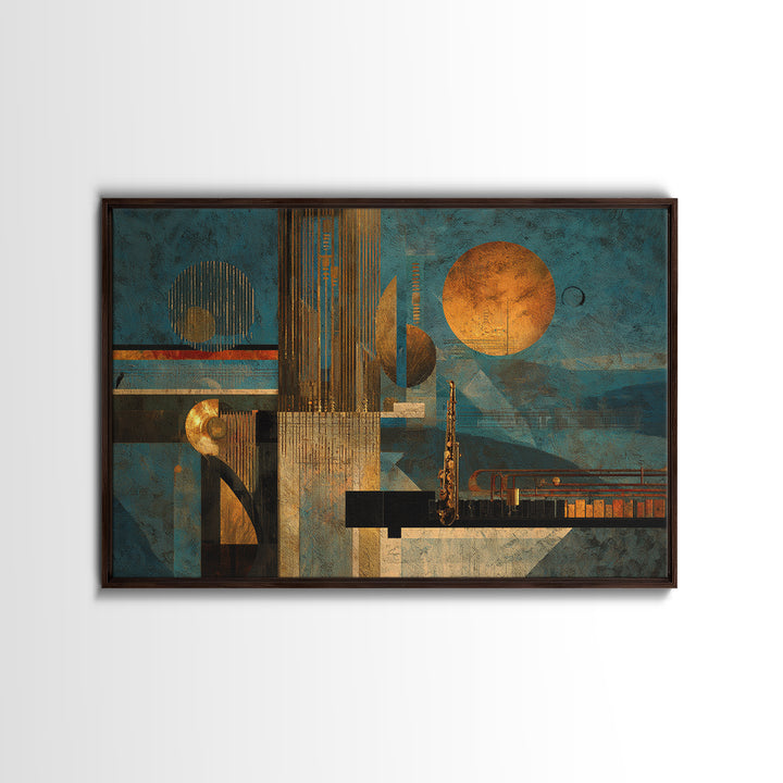 Album Cover Abstract Grid Canvas Print, Music Studio Art, Custom Painting, Studio Decor, Abstract Art, Rhythm, Man Cave Decor, MSA-3x2-22