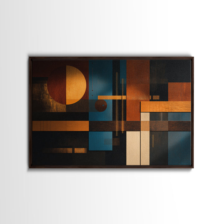 Album Cover Abstract Grid Framed Canvas Print, Music Studio Art, Wall Art Printable, Studio Decor, Abstract Art, Rhythm, MSA-3x2-46