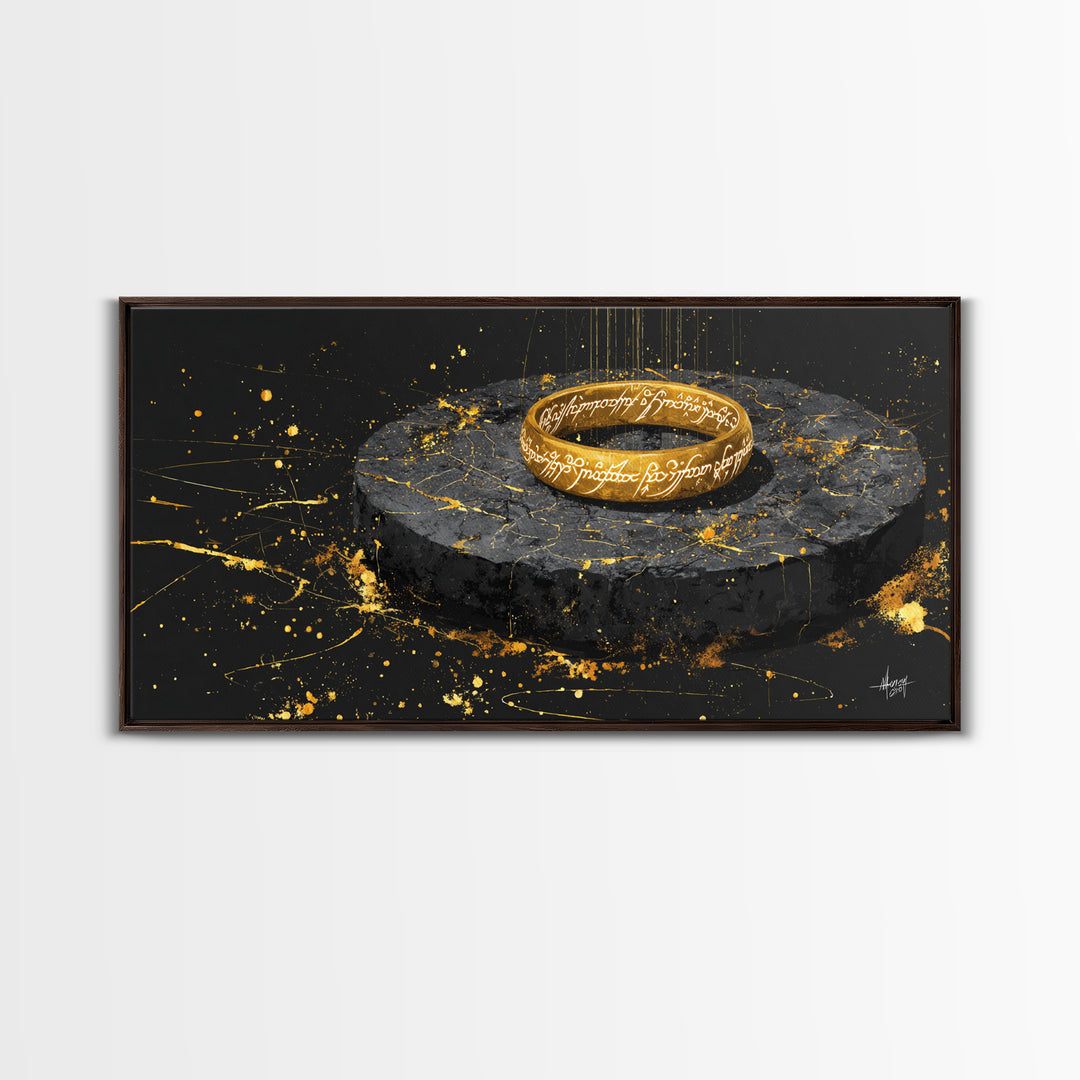 Mythic Norse Warriors Canvas Gold Art Viking Battle Silhouette Canvas Art, Office Wall Decor or Dad Gift framed in real wood