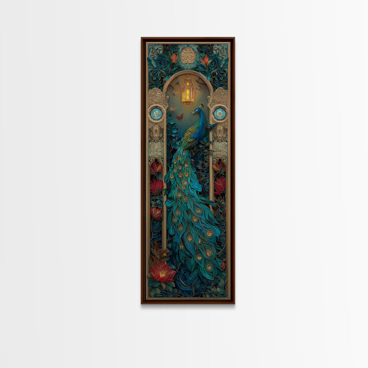 Hera Peacock Symbolism Canvas Print, Mythological Art, Dark Academia Decor, Living Room Decor, Fine Art, Legend, Gallery Decor, MYT-1x3-10