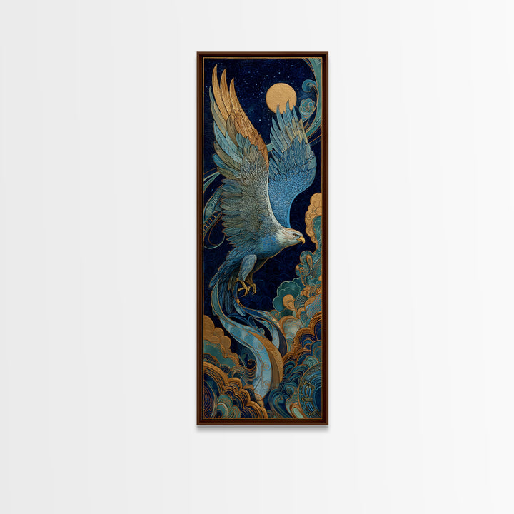 Zeus Eagle and Thundercloud Composition Canvas Print, Mythological Art, Digital Wall Art, Living Room Decor, Fine Art, Legend, MYT-1x3-59