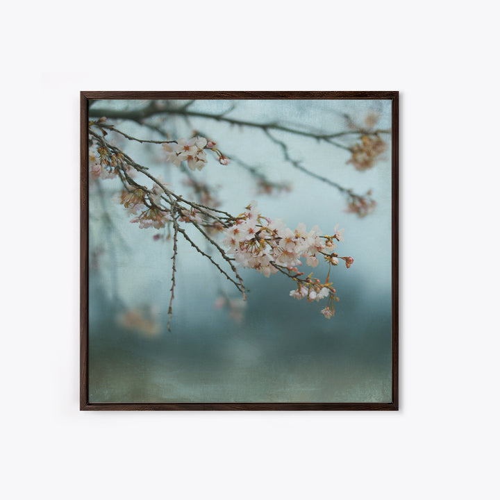 Spring Cherry Blossoms Framed Canvas Print, Nature Art, Art Print, Living Room Decor, Fine Art, Nature, Printable Wall Art, NAT-1x1-40