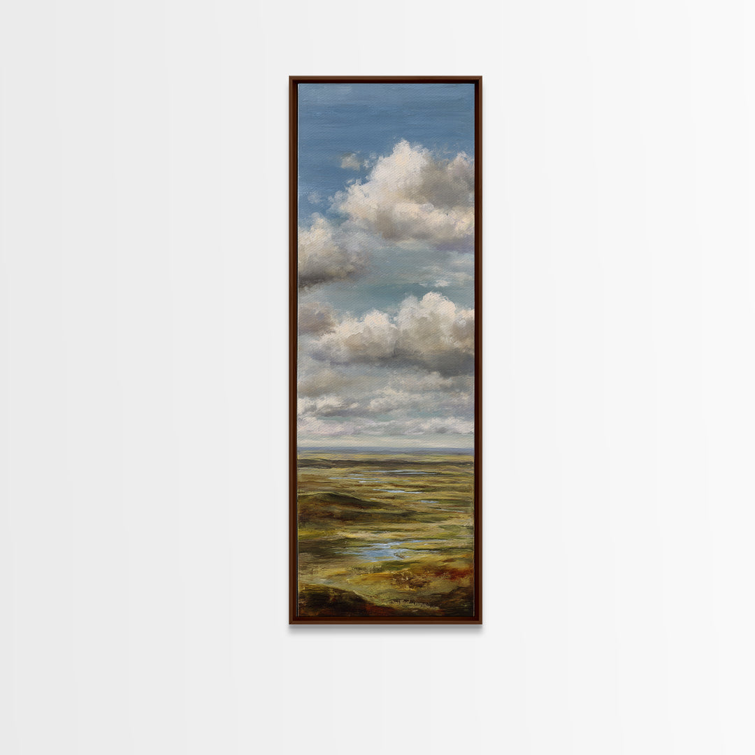 Storm Clouds over a Rolling Prairie Canvas Print, Nature Art, Landscape Art, Living Room Decor, Fine Art, Nature, Boho Decor, NAT-1x3-26