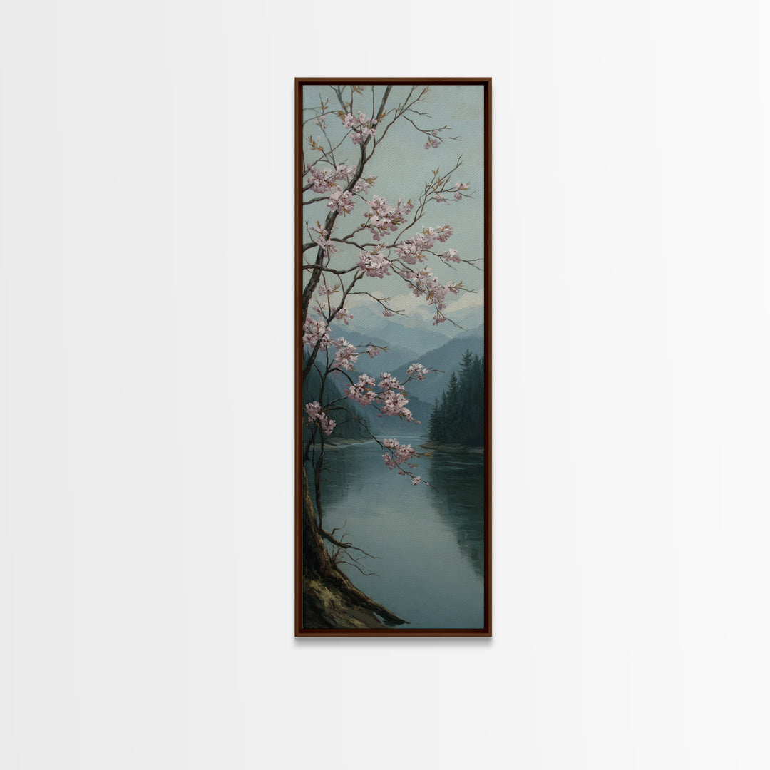 Spring Cherry Blossoms Canvas Print, Nature Art, Room Decor, Living Room Decor, Fine Art, Nature, Wall Hangings, NAT-1x3-28