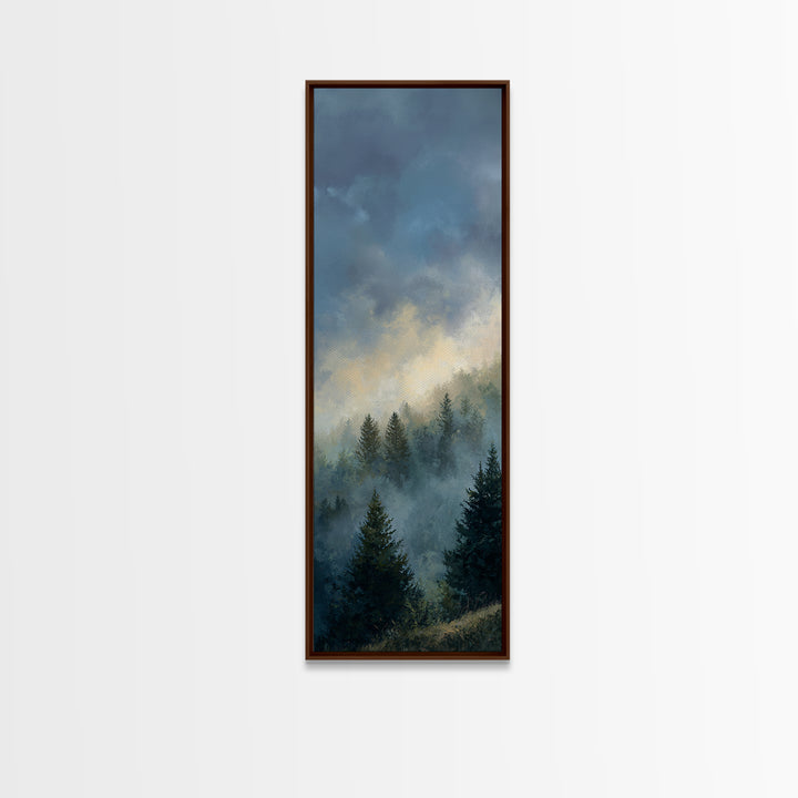 Moody Pine Forest Canvas Print, Nature Art, Art Print, Living Room Decor, Fine Art, Nature, Printable Wall Art, Wall Hangings, NAT-1x3-77