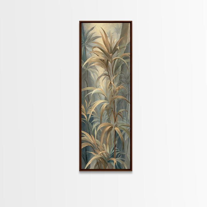 Tropical Jungle Leaves Canvas Print, Nature Art, Wood Wall Art, Living Room Decor, Fine Art, Nature, Digital Download Art, NAT-1x3-81