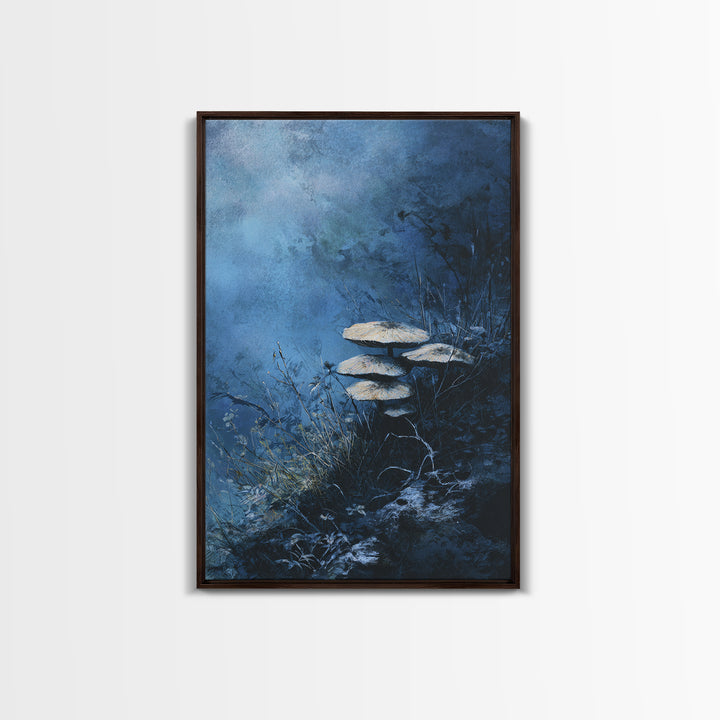 Mushroom Cluster in Enchanted Woodland Canvas Print, Nature Art, Gallery Decor, Living Room Decor, Fine Art, Nature, NAT-2x3-15