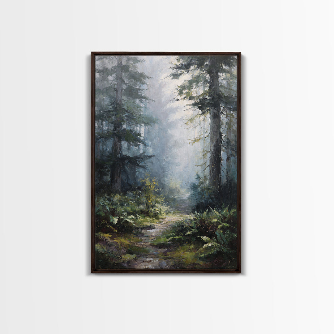 Sunlit Forest Path Canvas Print, Nature Art, Living Room Decor, Fine Art, Nature, Ocean Art, Bird Wall Art, Nature Wall Art, NAT-2x3-57