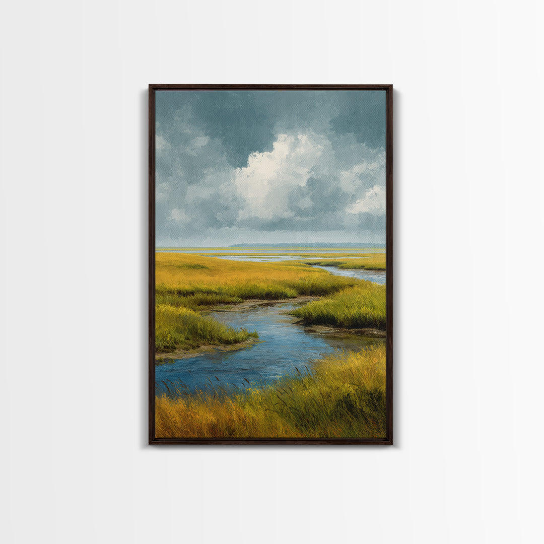 Storm Clouds over a Rolling Prairie Canvas Print, Nature Art, Poster, Living Room Decor, Fine Art, Nature, Abstract Wall Art, NAT-2x3-70