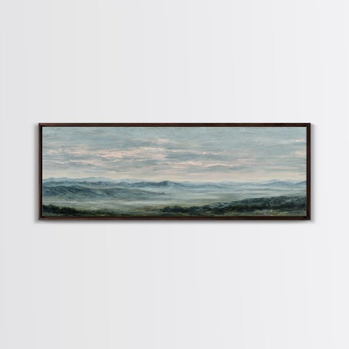Storm Clouds over a Rolling Prairie Canvas Print, Nature Art, Mountain Wall Art, Living Room Decor, Fine Art, Nature, NAT-3x1-6