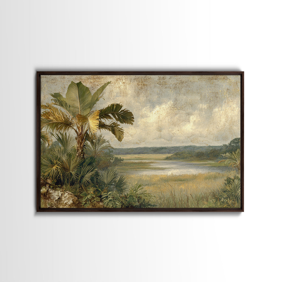 Tropical Jungle Leaves Canvas Print, Nature Art, Wood Wall Art, Living Room Decor, Fine Art, Nature, Digital Download Art, NAT-3x2-1