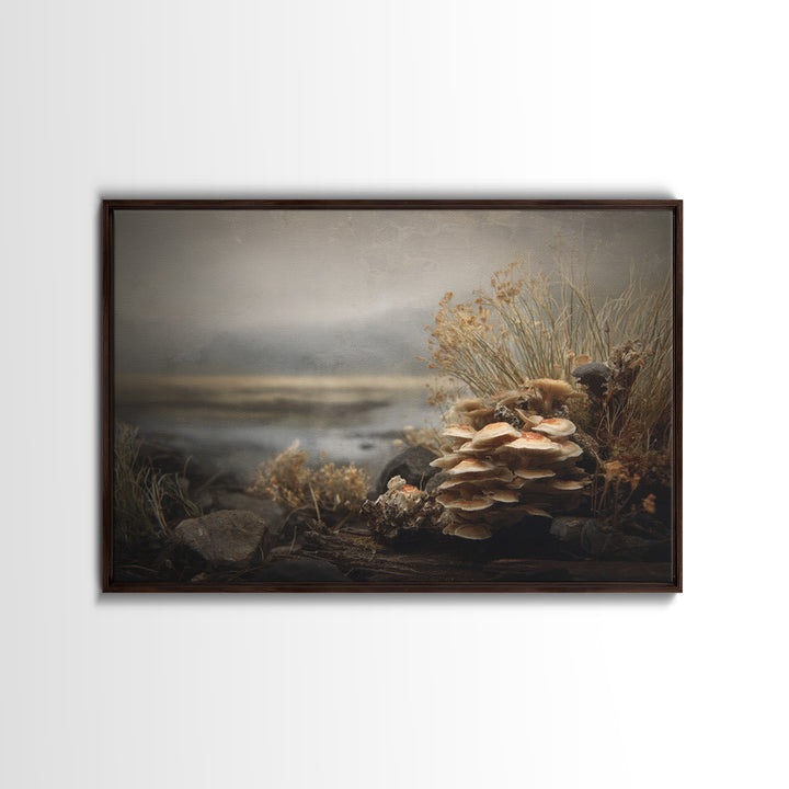 Mushroom Cluster in Enchanted Woodland Canvas Print, Nature Art, Mountain Wall Art, Living Room Decor, Fine Art, Nature, NAT-3x2-11