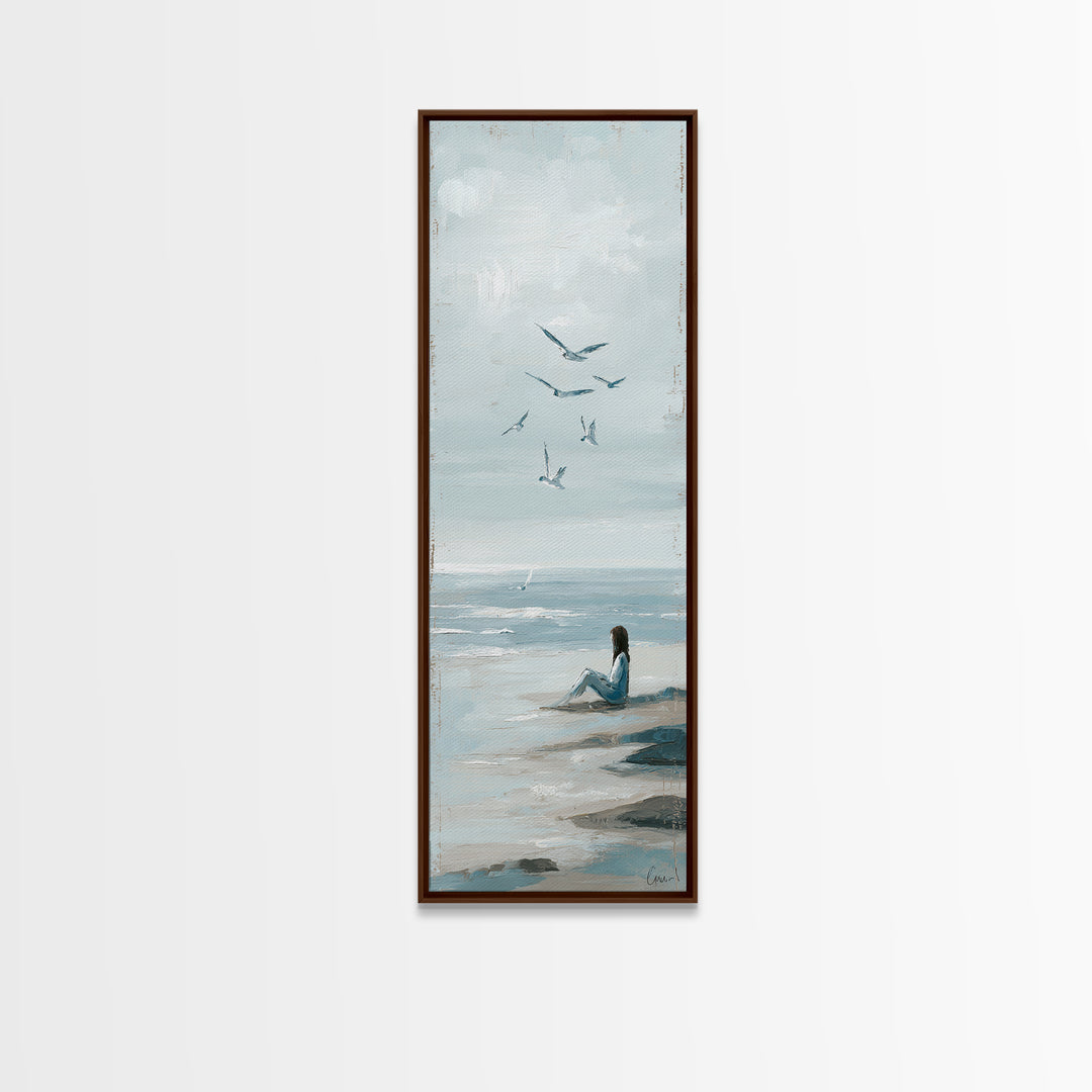 Sailor Tattoo Swallow and Anchor Canvas Print, Nautical Art, Beach Decor, Coastal Decor, Fine Art, Harbor, Statement Artwork, NAU-1x3-59