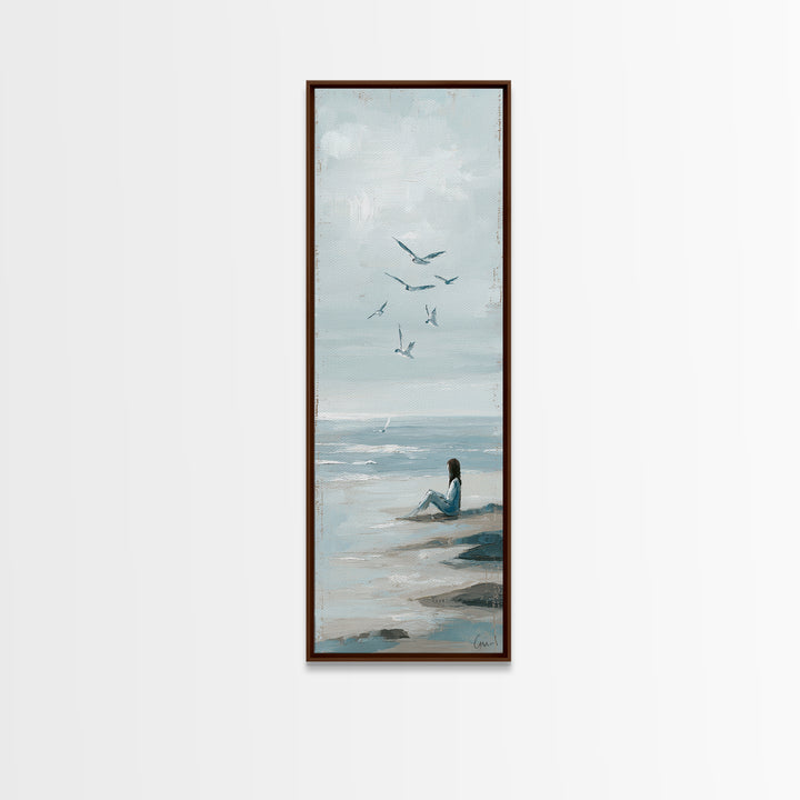 Sailor Tattoo Swallow and Anchor Canvas Print, Nautical Art, Beach Decor, Coastal Decor, Fine Art, Harbor, Statement Artwork, NAU-1x3-59