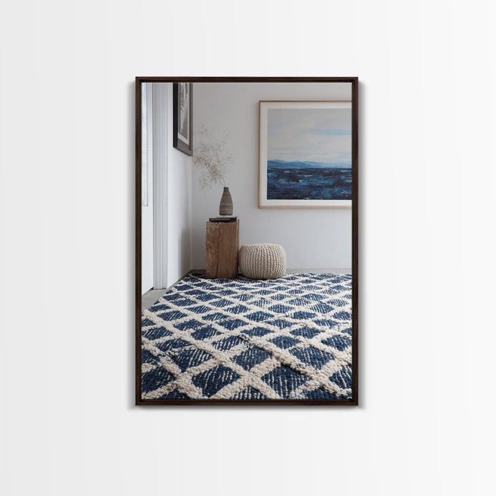 Knotted Rope Pattern Framed Canvas Print, Nautical Art, Large Wall Art, Coastal Decor, Abstract Art, Harbor, Coastal Art, NAU-2x3-17