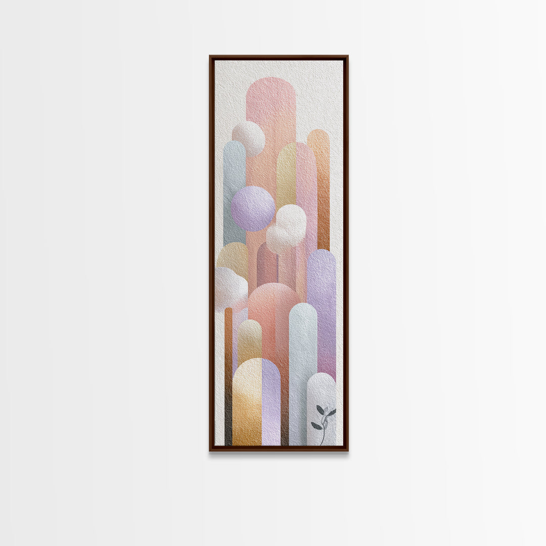Neutral Boho Sun and Arch Shapes Canvas Print, Nursery Decor, Nursery Art, Abstract Art, Nursery, Kids Wall Art, NDE-1x3-23