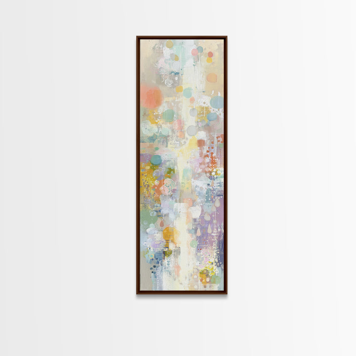 Cloud Rainbow and Raindrop Composition Canvas Print, Nursery Decor, Canvas, Fine Art, Nursery, Playroom Decor, Floral Wall Art, NDE-1x3-32