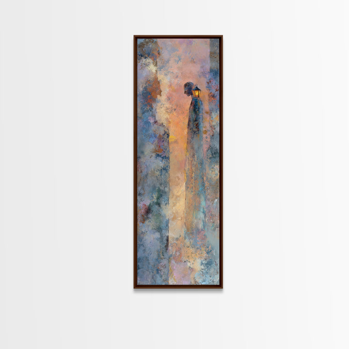 Hot Air Balloon Drifting Framed Canvas Print, Nursery Decor, Kids Wall Art, Abstract Art, Nursery, Room Decor, NDE-1x3-96