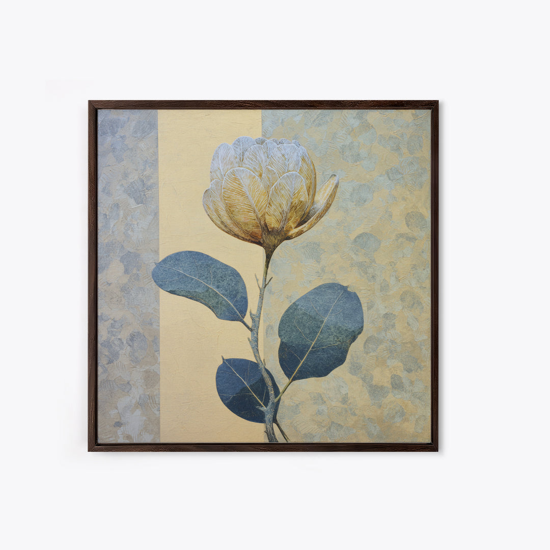 Modern Botanical Print Framed Canvas Print, Office Art, Trendy Wall Art, Office Decor, Fine Art, Focus, Minimalist Decor, OFF-1x1-100
