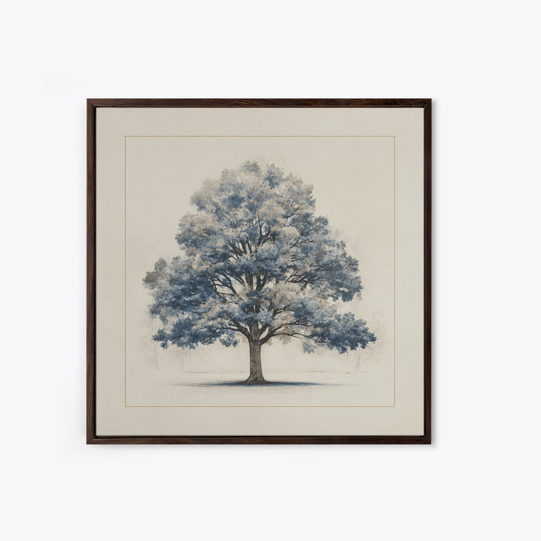 Ink Wash Tree Symbolizing Stability Canvas Print, Office Art, Living Room Decor, Office Decor, Fine Art, Focus, Fine Art Print, OFF-1x1-14