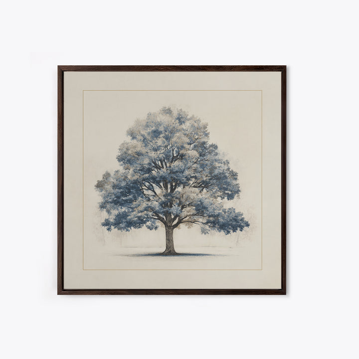 Ink Wash Tree Symbolizing Stability Canvas Print, Office Art, Living Room Decor, Office Decor, Fine Art, Focus, Fine Art Print, OFF-1x1-14