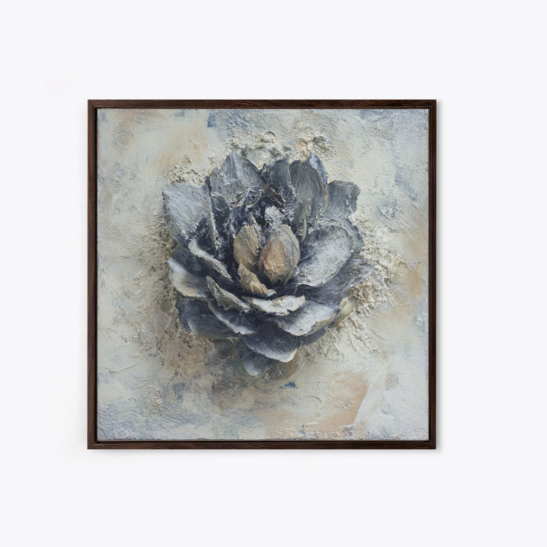 Desk Plant Botanical Closeup Framed Canvas Print, Office Art, Abstract Art, Office Decor, Fine Art, Focus, Downloadable Prints, OFF-1x1-16